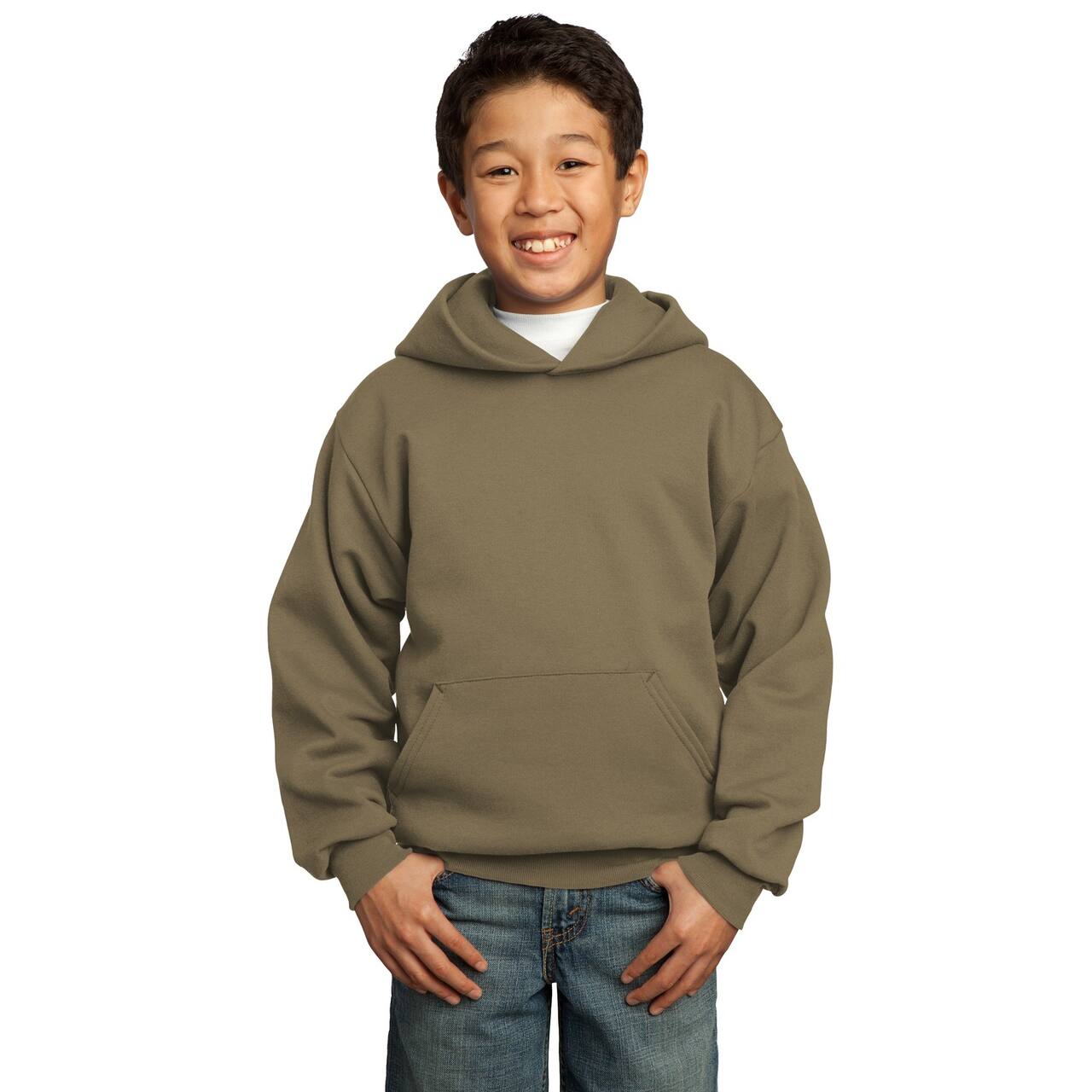 Port & Company® Colors Youth Core Fleece Pullover Hooded Sweatshirt